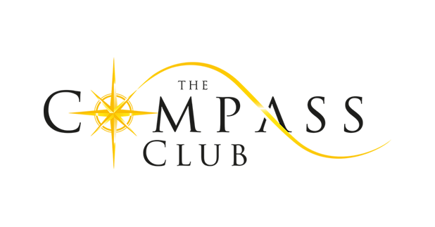 The Compass Club Logo in black and gold